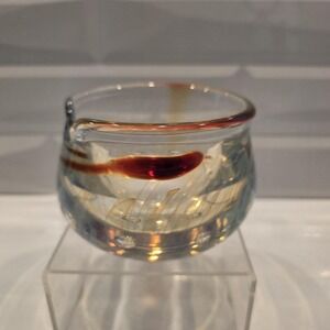 Dabanian Karnig Studio Art Glass Opalescent Controlled Bubble Vessel